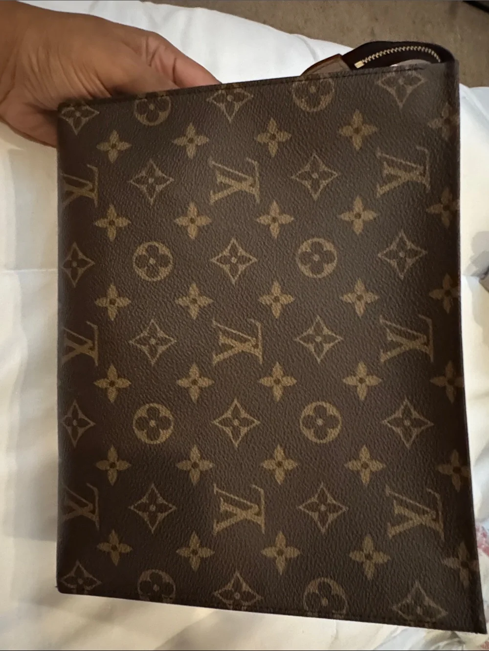 Louis Vuitton Monogram Zip Folio in Brown and Tan